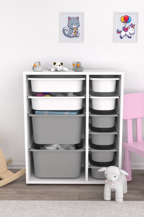 Hanah Home Zen 2D2K6U Blanco y Gris